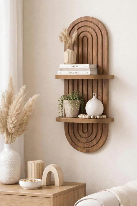 Hanah Home Estantería de Pared Artmtkwll2D - Oak Hanah Home Estantería de Pared Artmtkwll2D - Oak